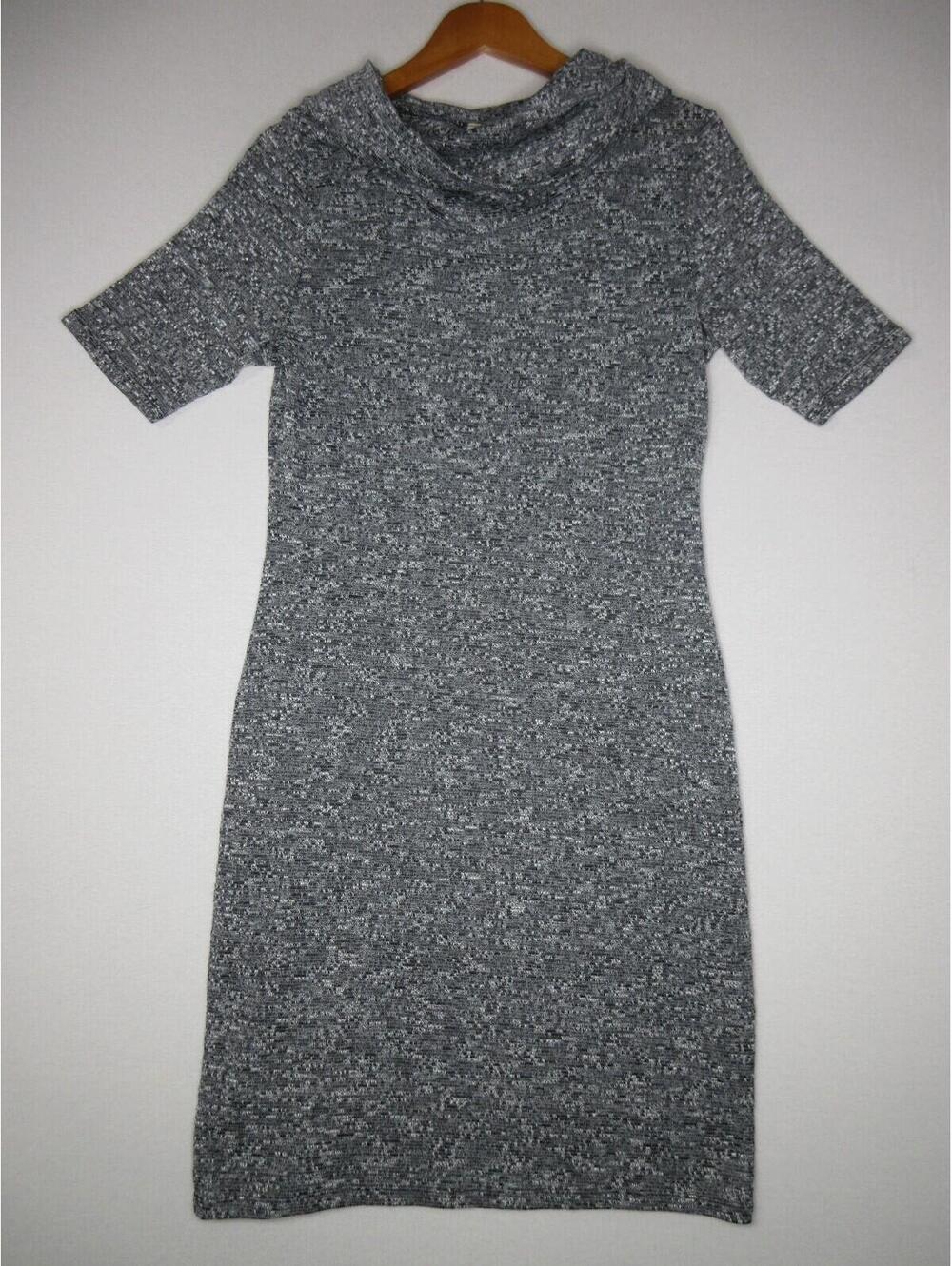 Classic Gray Knit Shift Dress